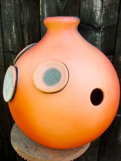 udu drum 39 cm avec trois tambours