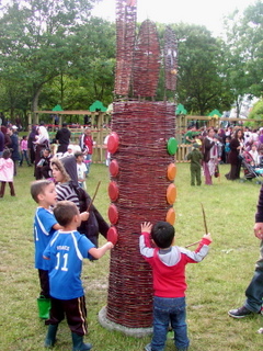 décoration jardin jeux musicaux tambour