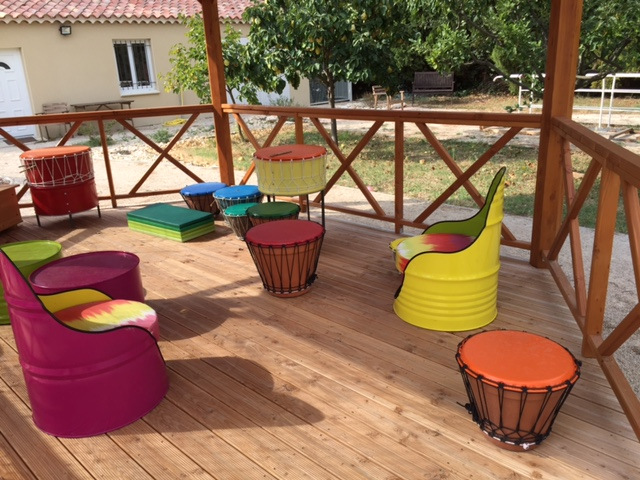 tambour mobilier jardin musical thérapeutique ludique sonore