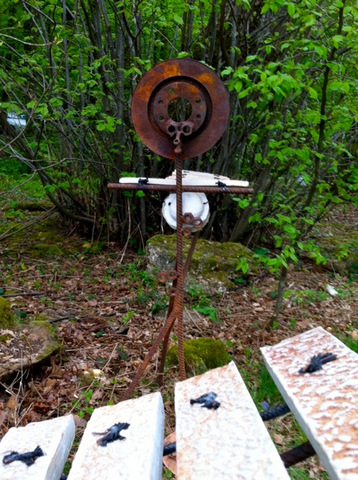 sculpture céramique déco sonore  pour le jardin