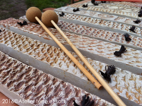 percussions décorative pour le jardin instrument de musique Atelier Terre et Son