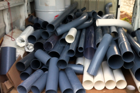 création instrument de musique de plein air avec PVC de recyclage