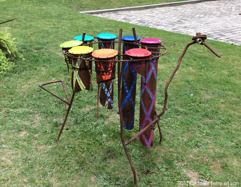 sculptire musicale expo intéractive recyclage et développement durable