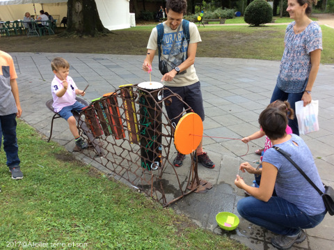 sculpture musicale pour j'ardin sensoriel jardin d'éveil jardin à bit thérapeutique, ludique, éducatif et inovant