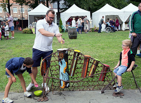 instrument musique géant ludique de plein air intéractif tous public