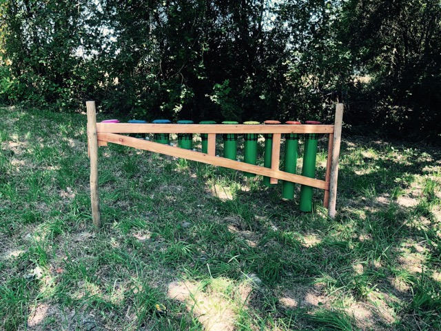 instrument de musique géant de plein air parcours santé jardin sensoriel thérateutique HEPAD