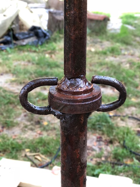 détail sécurité tambour Gong Girouette pour HEPAD jardin sensoriel IME jardin pédagogique