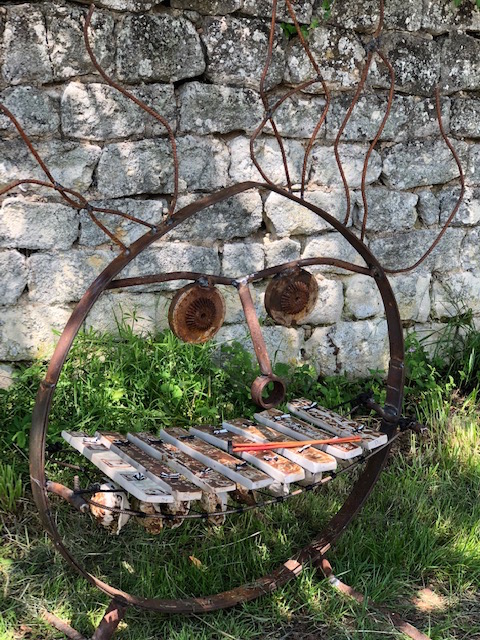 sculpture sonore de plein air création enfants école maternelle