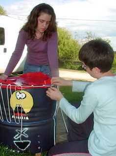 création tambour recyclage