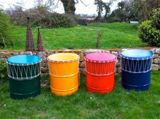 percussions d'extérieur tambour en recyclage animation 
