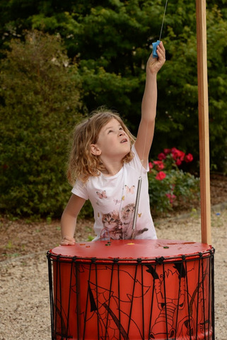 animation fabrication instrument de musique géant de plein air avec matériaux de recyclage enfant adulte